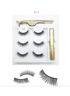 Vinayakart 3D 3 Pairs Magnetic False Eyelashes With Fluid Eyeliner And Special Tool  - Image 1