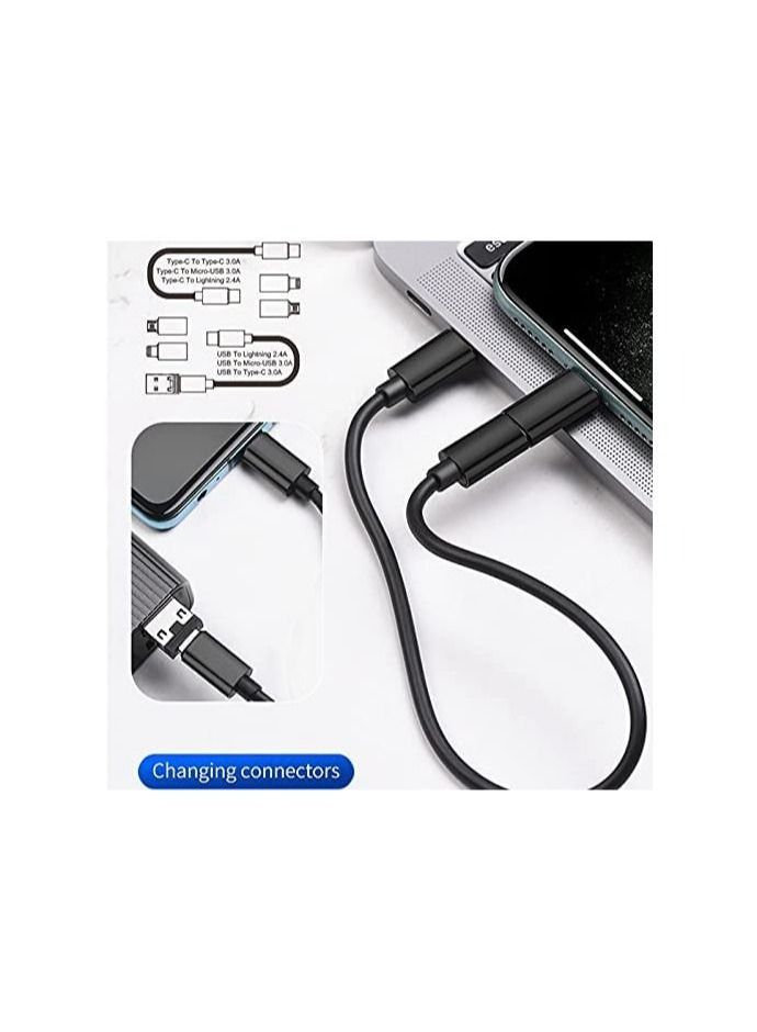 مييلان عدة كبلات شحن محول محول USB من النوع C / Lightning / Micro-USB / إدخال بطاقة SIM / إبرة إزالة البطاقة للشحن السريع طقم كابل شحن واحد للهاتف وأجهزة USB-C - Image 2