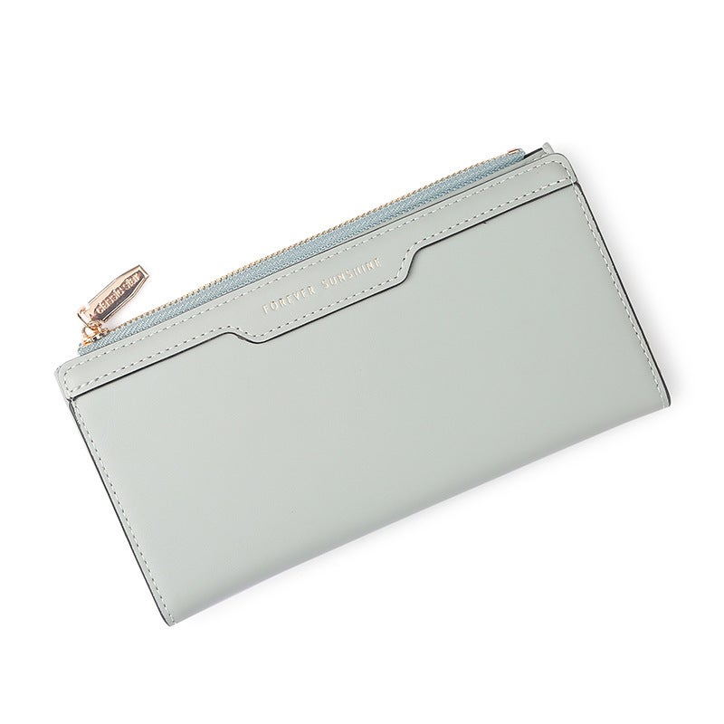 Multifunctional Solid Color PU Leather Wallet, RFID Blocking Design Portable Daily Storage Purse for Cards Cash Coin Business Use - Image 3