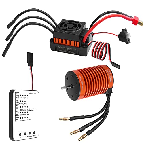 ARRAROWN RC Motor & ESC Combo Set,1:10 F540 4370KV Brushless Motor and 60A ESC with Electric Speed Controller Program Card for 1/10 RC Off Road Car Trucks - Image 1