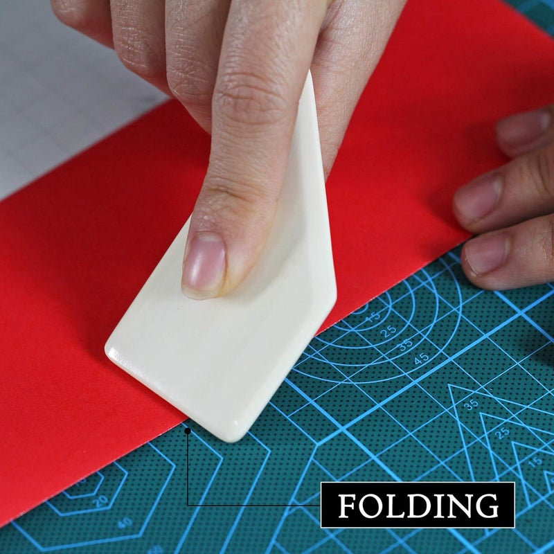 ECOHU Square Bone Folder - Genuine Bone, Paper & Leather Crafts, Card Making, Origami, Bookbinding, Scrapbooking, Non-Scratch, Non-Stick - Image 3