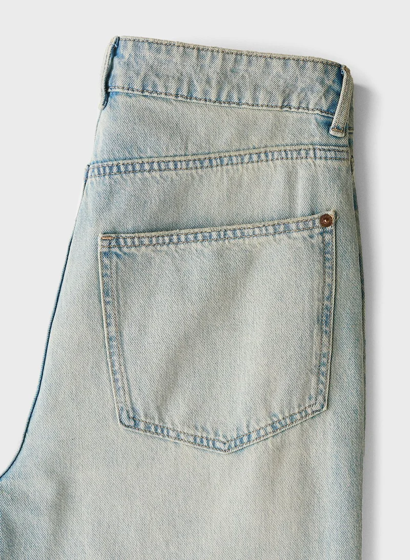 H&M Ribbed High Waist Jeans