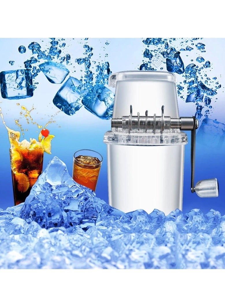General Small Household Hand Ice Crusher Transparent Multi-Purpose Hand Shaved Ice Machine provides great convenience for home use  - Image 2
