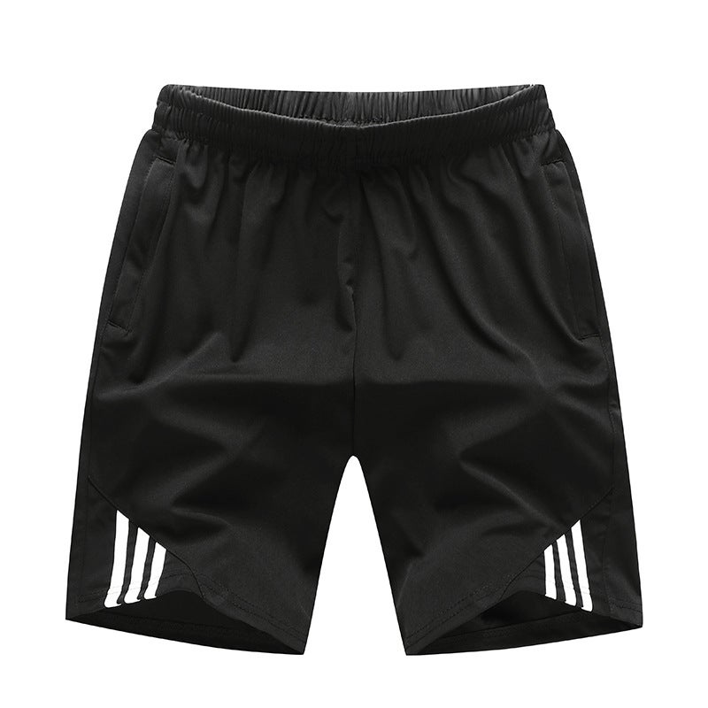 Generic Cross-border Amazon solid color shorts Fashion pants mens casual pants large size quick-drying pants pants a generation of hair Black White Stripes
