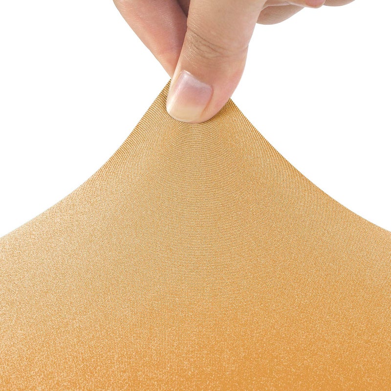 Peomeise 4FT Spandex Table Cover Rectangular Stretch Spandex Tablecloth (Gold 4FT) - Image 4