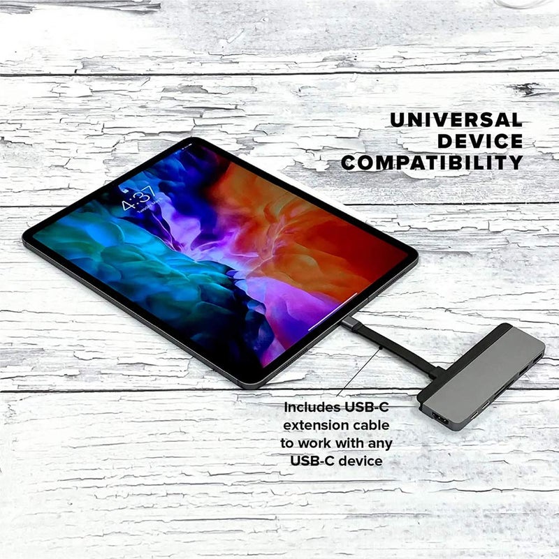 HyperDrive Duo 7-in-2 MacBook USB C Hub â€” for Mac w/Dual Ports, 4K60Hz HDMI, 40Gbps USB-C 100W Power Delivery, USB-A, SD/MicroSD, Magnetic Mount â€” (Space Gray) - Image 5