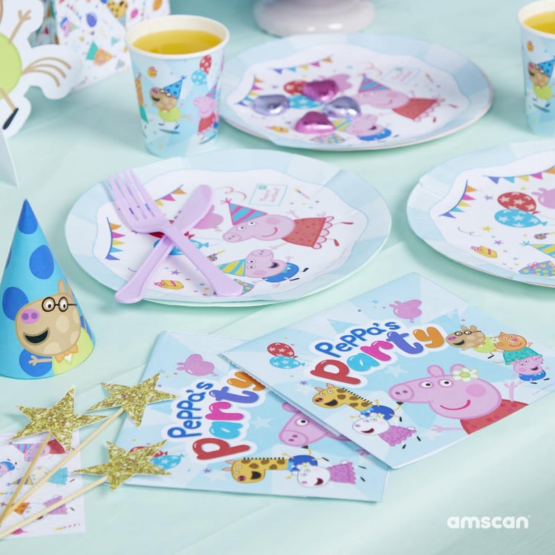 Amscan 9918339 Peppa Pig Birthday Party Luncheon Napkins, 16 Pack - Image 2