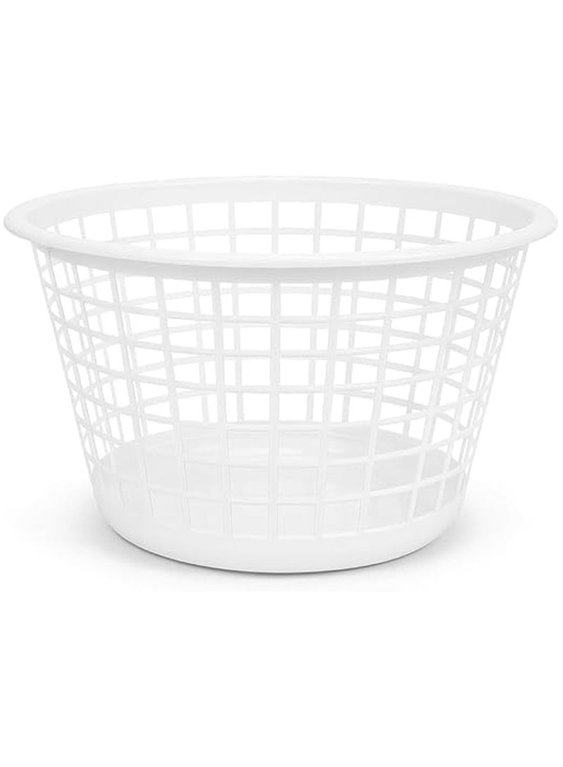 Master Gold Plastic Mesh Laundry Basket 45x29cm | Shatterproof Lightweight Clothes Basket with Ventilation and Portable | Multipurpose Storage Basket for Clothes, Toys, Towels (White) - Image 1