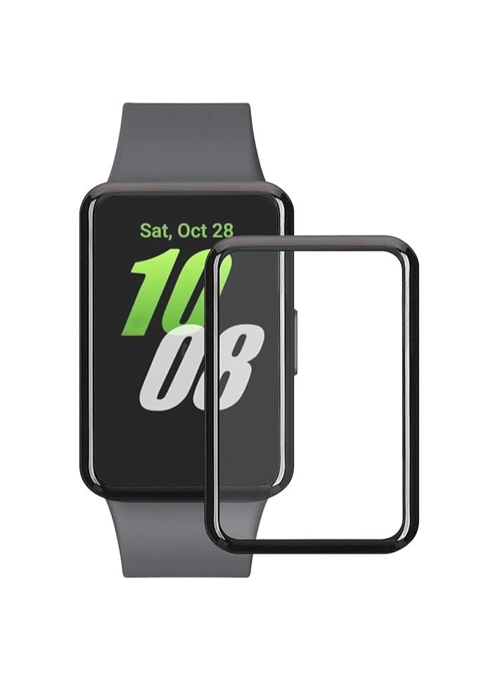 طبقة حماية جيلاتين للشاشة متوافقة مع واقي شاشة Samsung Galaxy Fit 3 - قطعة واحدة من واقي الساعة الذكية مضاد لبصمات الأصابع