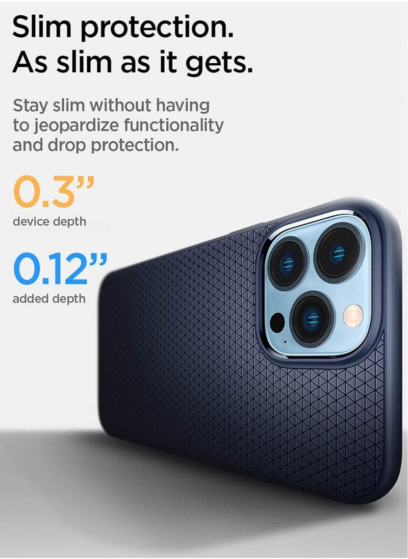 Spigen - Liquid Air for iPhone 13 Pro Case Cover - Navy Blue - Image 1