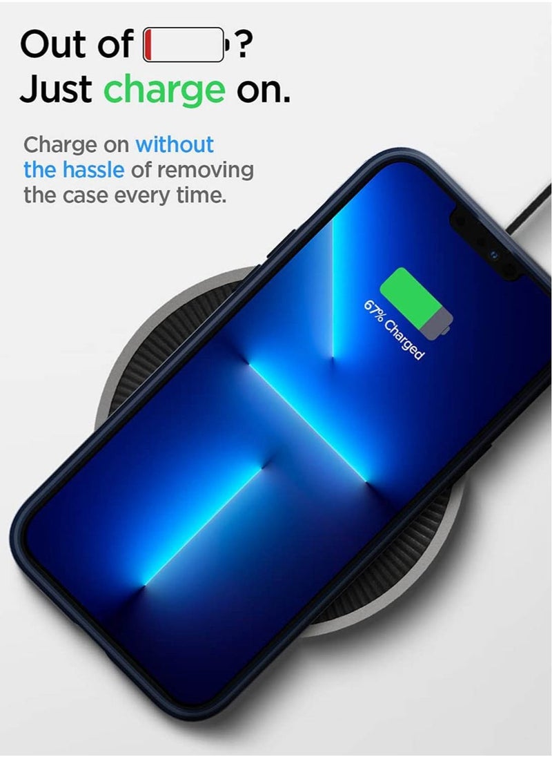 Spigen - Liquid Air for iPhone 13 Pro Case Cover - Navy Blue - Image 1
