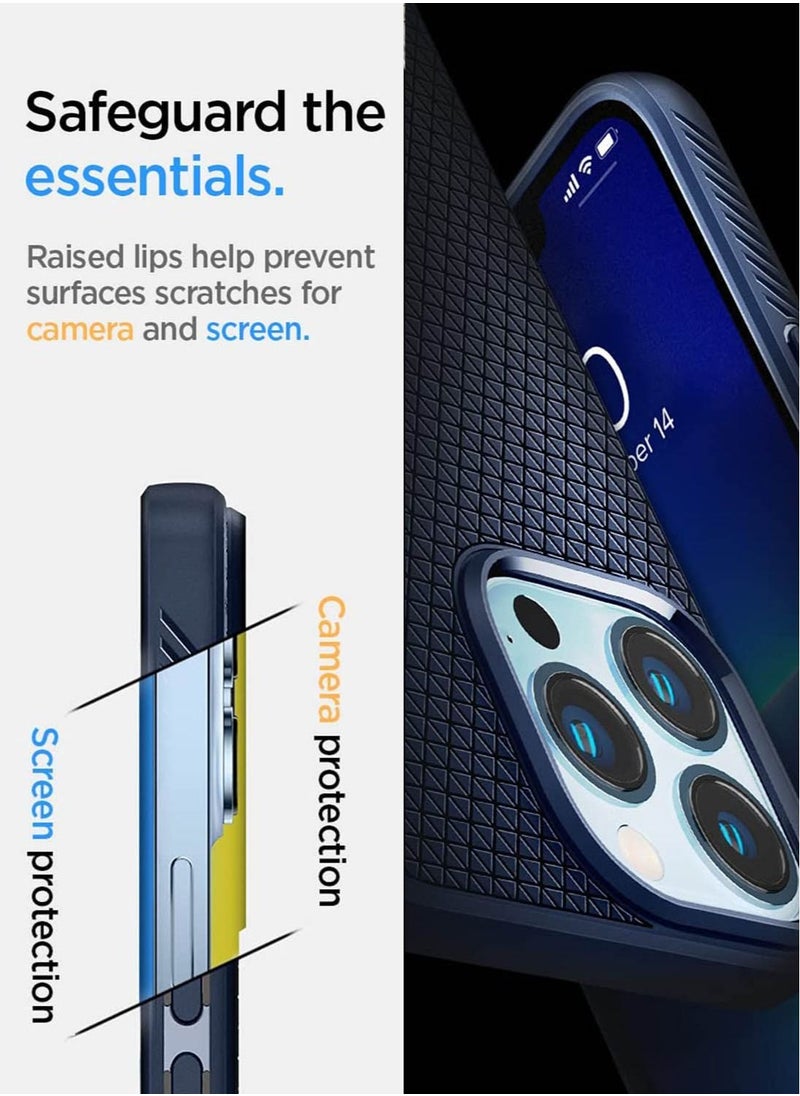 Spigen - Liquid Air for iPhone 13 Pro Case Cover - Navy Blue - Image 1