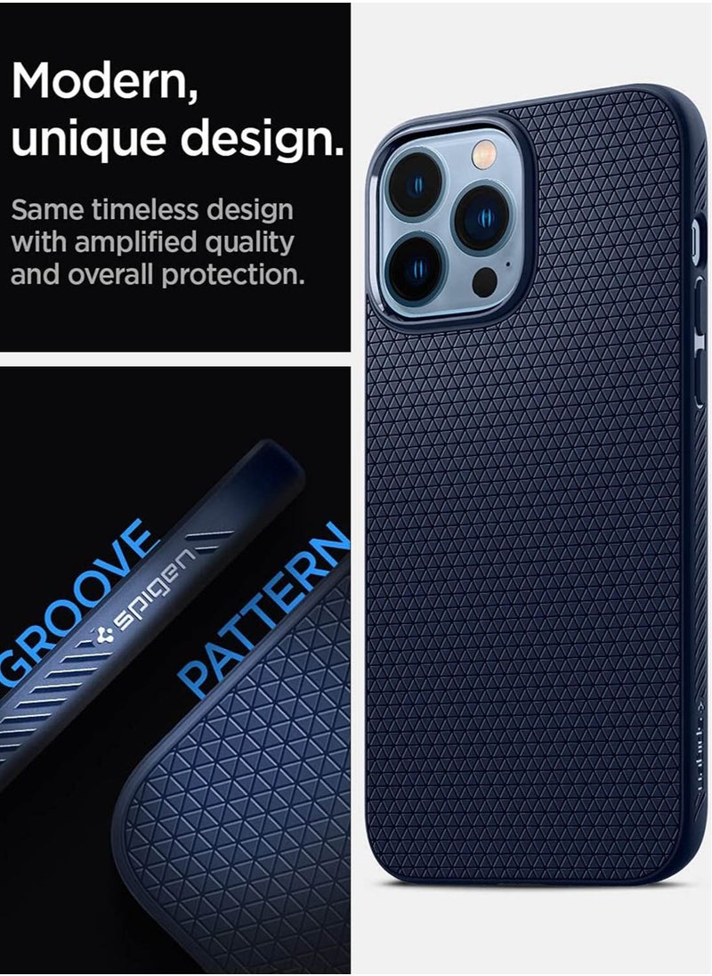 Spigen - Liquid Air for iPhone 13 Pro Case Cover - Navy Blue - Image 1