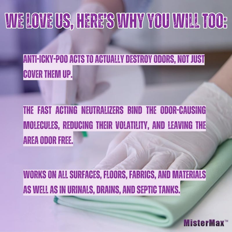 Mister Max Anti Icky Poo Pet Urine Enzyme Cleaner & Feces Odor Remover, Enzymatic Cleaner for Dog & Cat Urine, Pet Odor Remover Spray, 1 Gallon (Unscented) - Image 5