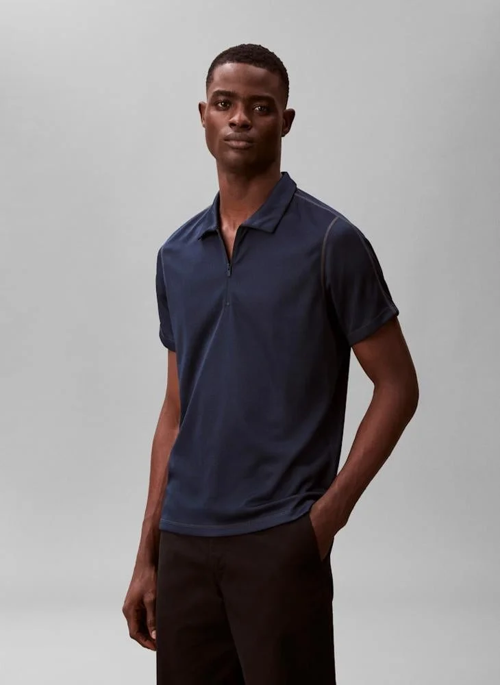 Slim Stretch Mesh Polo