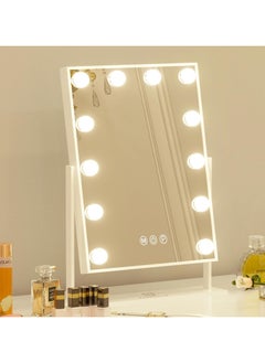 DANIM Vanity Mirror Hollywood Makeup Mirror With 12 LED Lights Lighted Dimmable 3 Colors Mode Touch Control  - Image 1