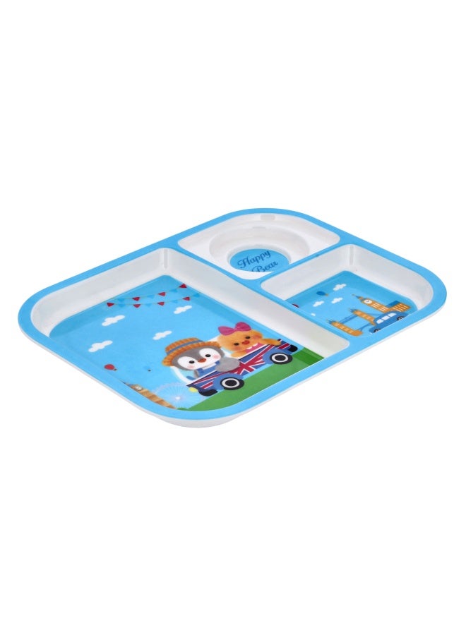 DELCASA طبق طعام للأطفال من الميلامين مقاس 10.5 بوصة DC2187 آمن للاستخدام في غسالة الأطباق - Image 1