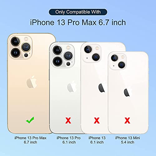 ULAK Compatible with iPhone 13 Pro Max Wallet Case for Women with Credit Card Holders, Flower Pattern Flip PU Leather Kickstand Shockproof Protective Phone Cover for iPhone 13 Pro Max 6.7'', Rose Gold - Image 5