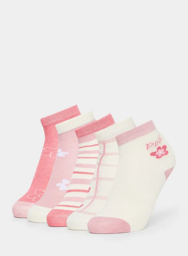 Styli Pack of 5 - Flower Print Assorted Socks