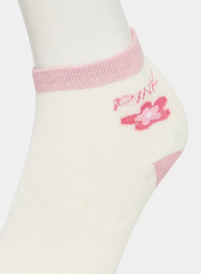 Styli Pack of 5 - Flower Print Assorted Socks