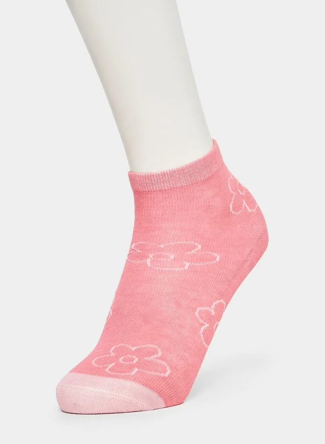 Styli Pack of 5 - Flower Print Assorted Socks