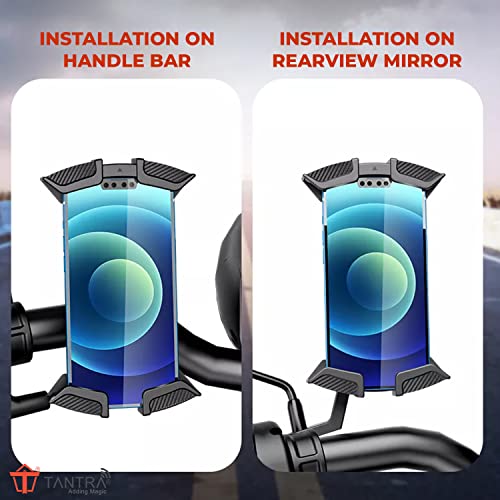 TANTRA S1A Mobile Holder for Bikes One Touch Technology Bike Mobile Holder for Maps and GPS Navigation, 360° Rotation, Firm Griping, Anti Shake Mobile Stand for Bike Accessories, Bi Cycle Accessories - Image 4