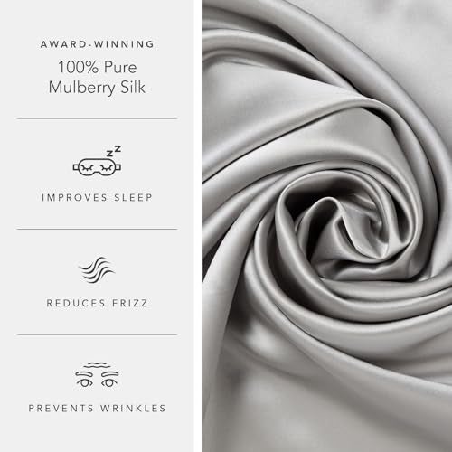 Fishers Finery 30mm 100% Pure Mulberry Silk Pillowcase, Quality Tested (Silver, Queen) - Image 5