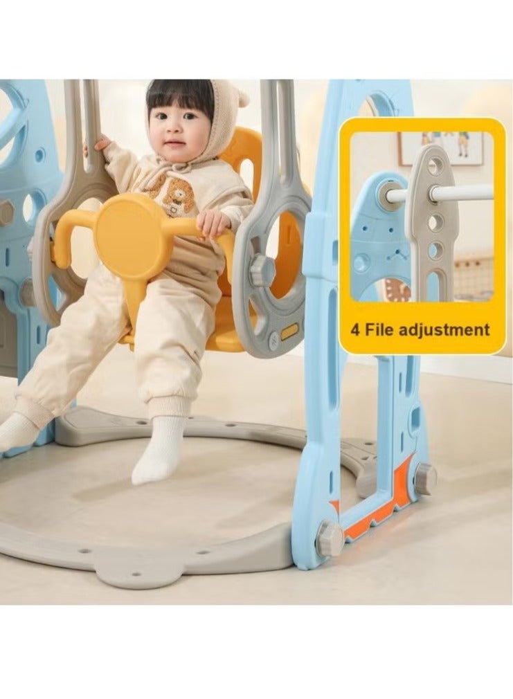 Toddler Slide Set for Kids Age 2 3 4 5 6 7 8 9，4 in 1 Baby Slide Set for Toddler Slide,Swing, Basketball and Climb Slide and Swing Set for Kids Outdoor Indoor 3+ Year Old，Home Toy Game for Boys and Girls  - Image 4