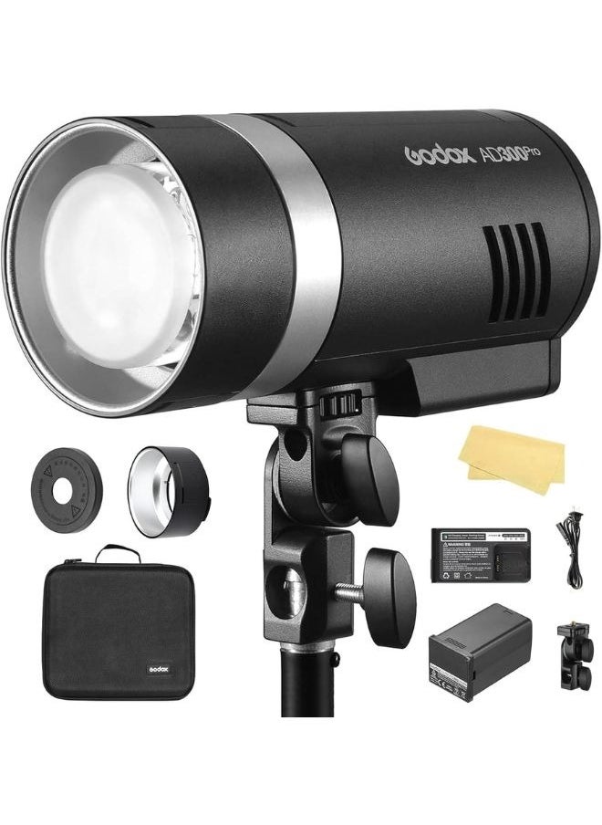 Godox Godox AD300Pro 300W Portable TTL Flash Strobe – HSS 1/8000s 2.4GHz Wireless Godox Flash with Built-in Trigger and Battery – Professional Camera Flash Light for Canon Nikon Sony DSLR and Mirrorless  - Image 1