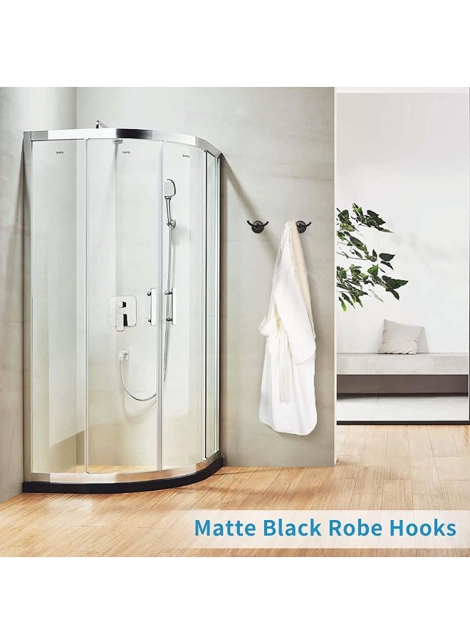 Biella Biellaâ„¢ 2 Pack Matte Black Towel Hooks Single Robe Hook Wall Mounted Holder for Bathroom, Kitchen, Bedroom Towel Hangers etcâ€¦  - Image 3