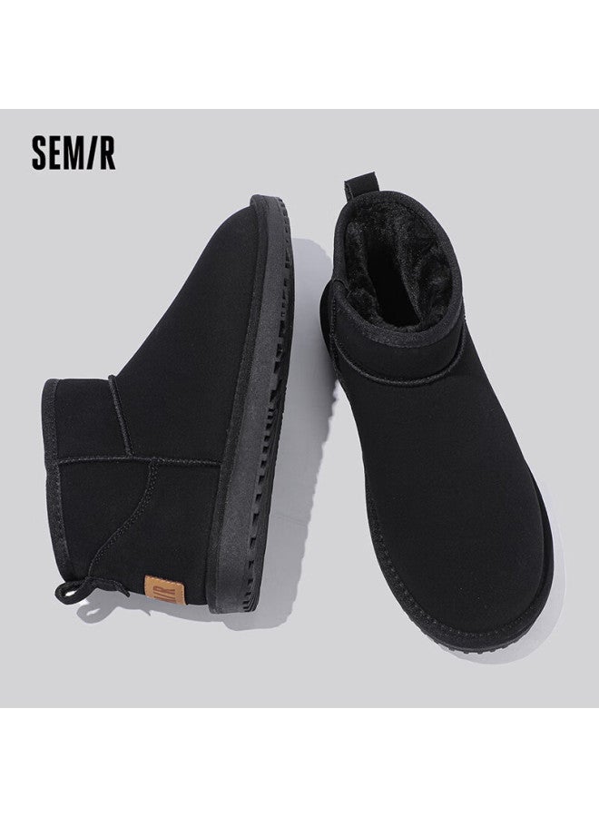 Semir Men's Snow Boots Winter Thickened Fleece Warm Casual Cotton Shoes Boots Smtx234005 Black 44 - Image 2
