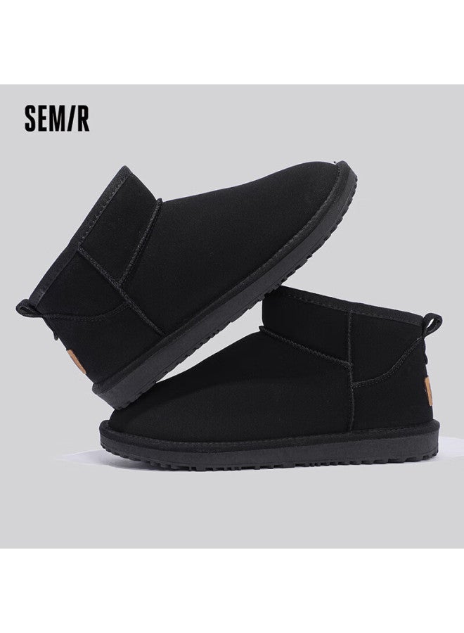 Semir Men's Snow Boots Winter Thickened Fleece Warm Casual Cotton Shoes Boots Smtx234005 Black 44 - Image 4