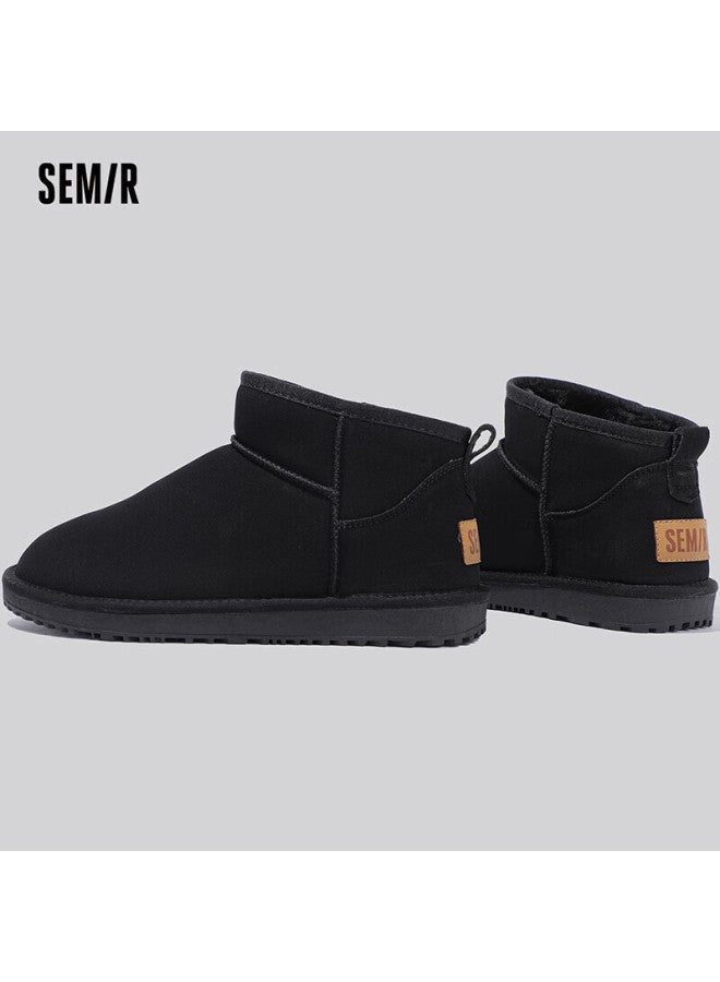 Semir Men's Snow Boots Winter Thickened Fleece Warm Casual Cotton Shoes Boots Smtx234005 Black 44 - Image 1