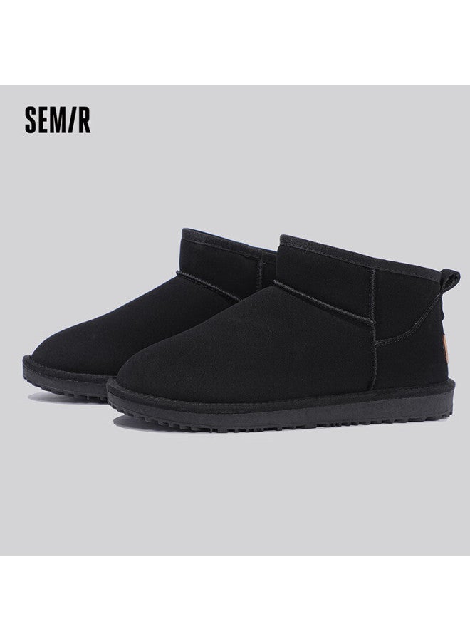Semir Men's Snow Boots Winter Thickened Fleece Warm Casual Cotton Shoes Boots Smtx234005 Black 44 - Image 5