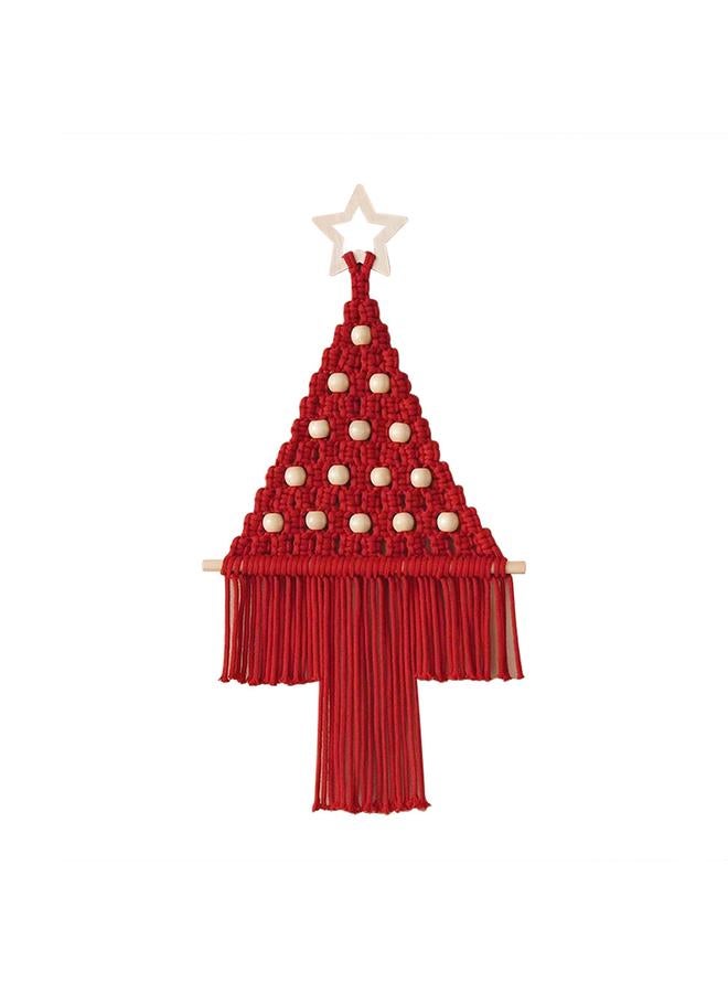 Bluejw New Christmas Decoration Handmade Woven Tapestries Christmas Tree Pendant Handmade DIY Woven Christmas Tree Material Bag  - Image 1