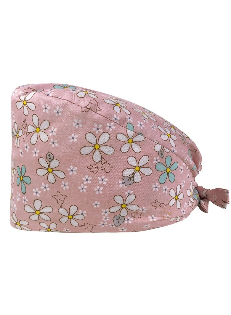 KUYING Nurse Hat With Small Fresh And Cute Pattern Medical Work Hat 