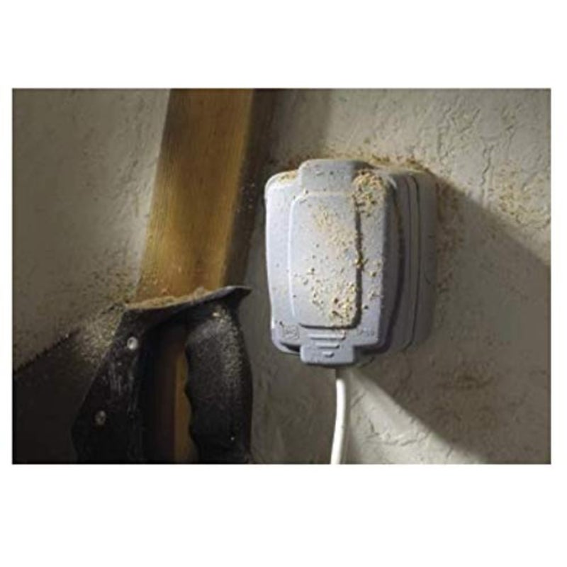 13A Switch Socket Outdoor Waterproof Ip66 Grey Masterseal Compact 86486Gry - Image 4