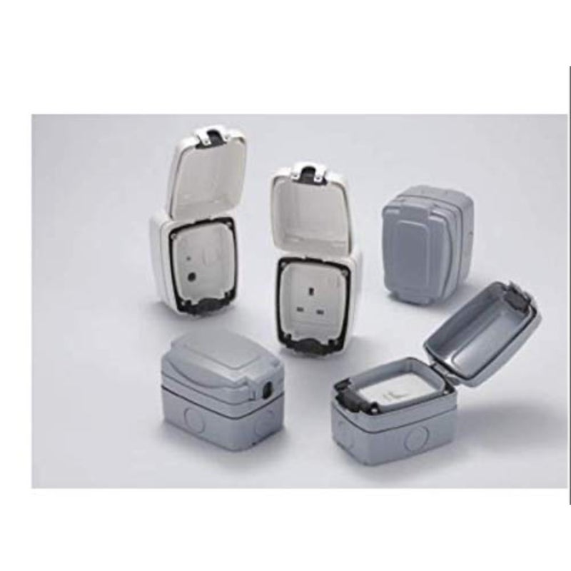 13A Switch Socket Outdoor Waterproof Ip66 Grey Masterseal Compact 86486Gry - Image 5