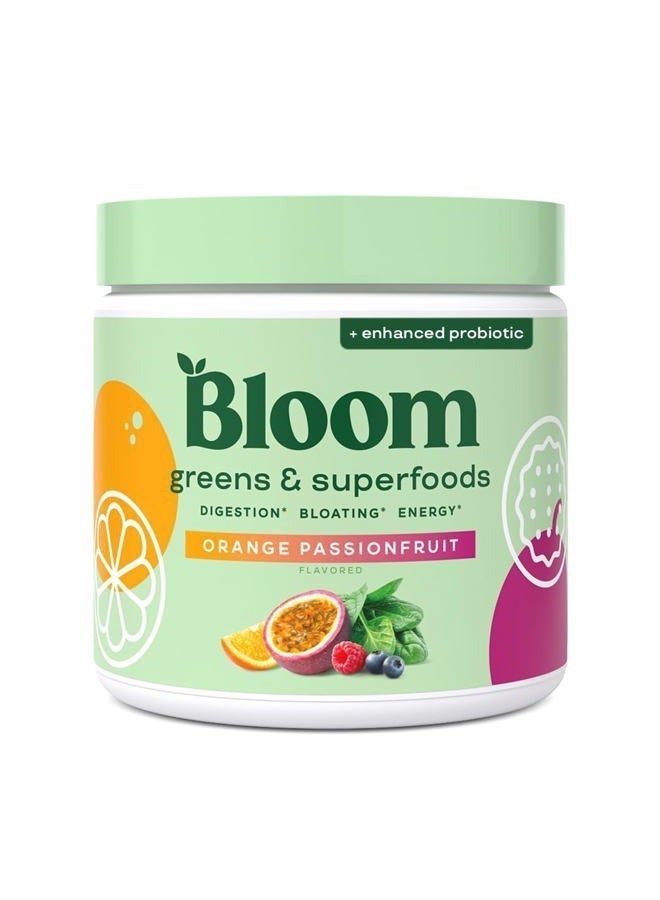 Bloom Nutrition Superfood Greens Powder, Digestive Enzymes with Probiotics and Prebiotics, 30 SVG, Orange Passionfruit - Image 4