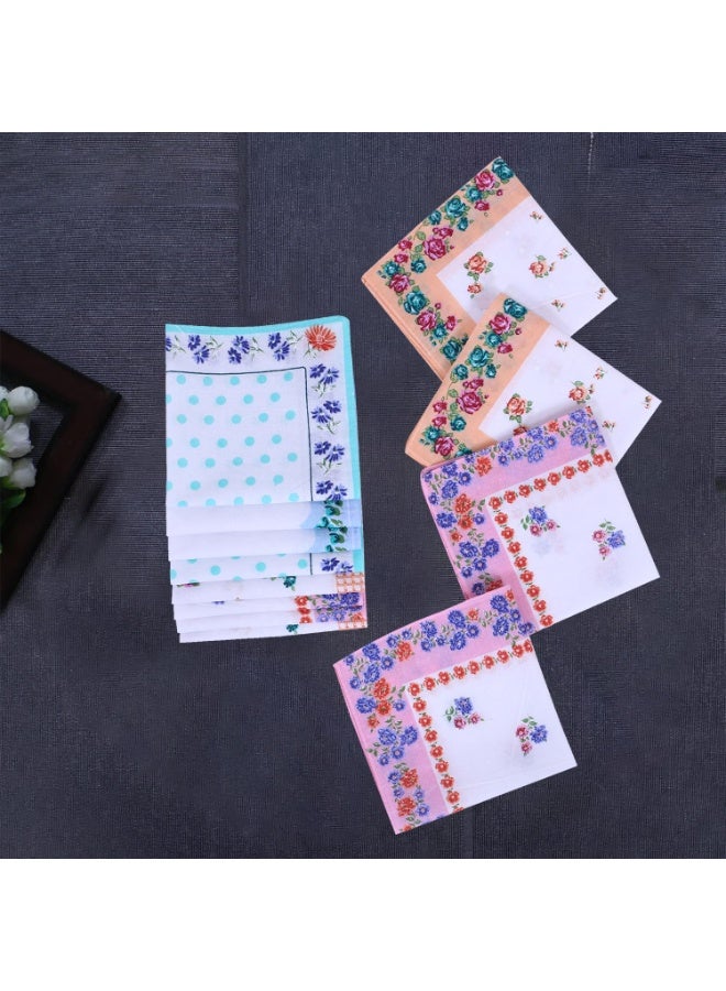 Kuber Industries Hanky Cotton | Super Absorbent Face Rumal/Hanky  | Handkerchiefs for Travel | Set Of 12 | Multi - Image 4