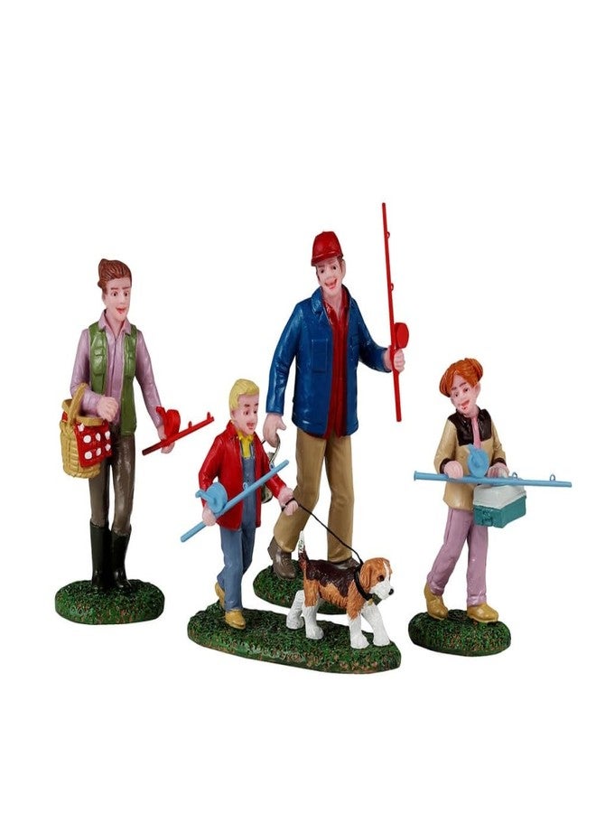 Lemax Family Fishing Day, Set of 4#42327 - Image 1