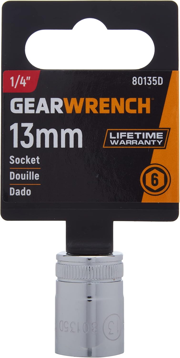 GEARWRENCH 14 Drive 6 Point Standard Metric Socket 13mm 80135D Black - Image 2