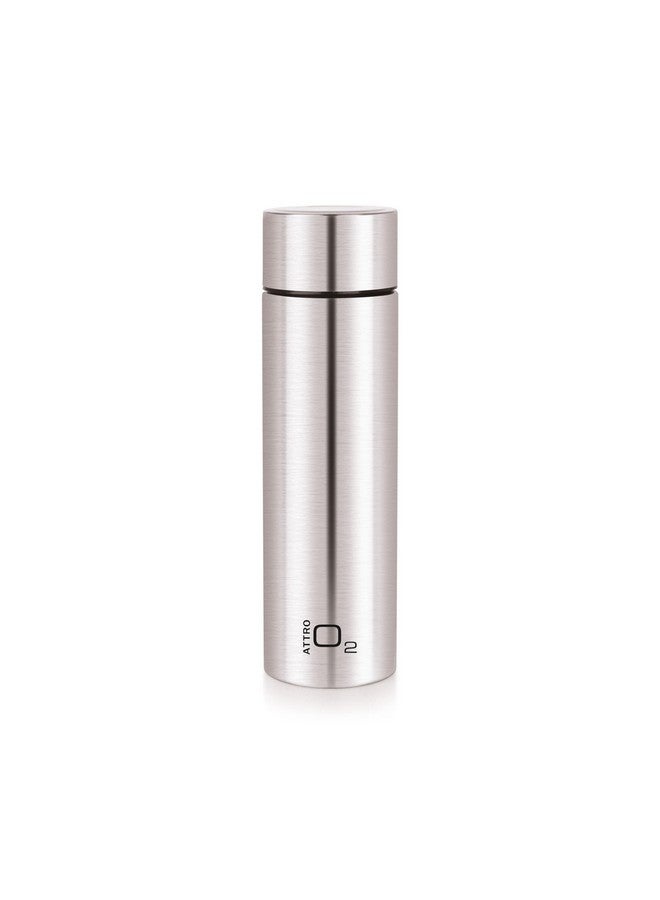 Attro O2 1100Ml Stainless Steel Single Wall Water Bottle, Light Weighted Leak-Proof Use For Office, School, Outdoor & Gym - Silver - Image 1