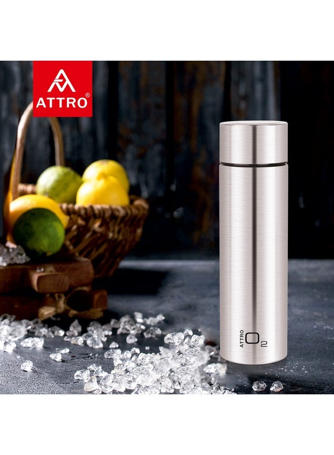 Attro O2 1100Ml Stainless Steel Single Wall Water Bottle, Light Weighted Leak-Proof Use For Office, School, Outdoor & Gym - Silver - Image 4