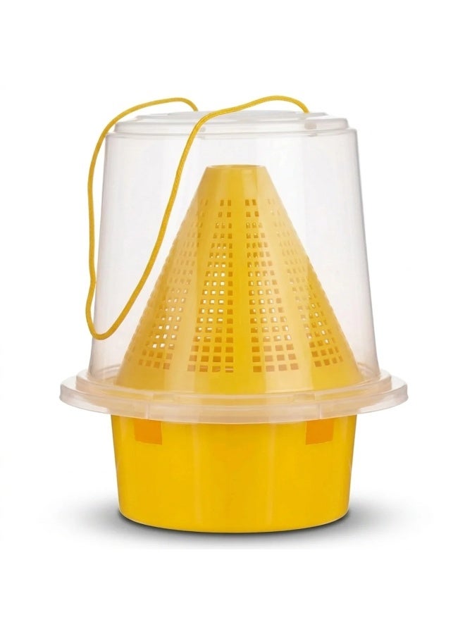 Reusable Outdoor Fly Trap Bucket Hanging Insect Catcher with Natural Pheromone Bait for Farm & Yard Pest Control - Image 1