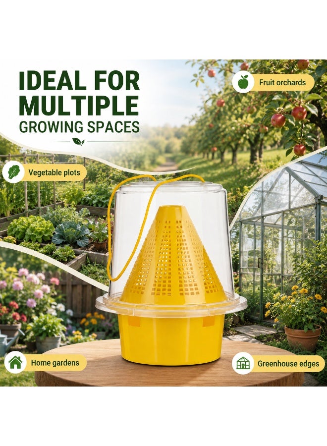 Reusable Outdoor Fly Trap Bucket Hanging Insect Catcher with Natural Pheromone Bait for Farm & Yard Pest Control - Image 3