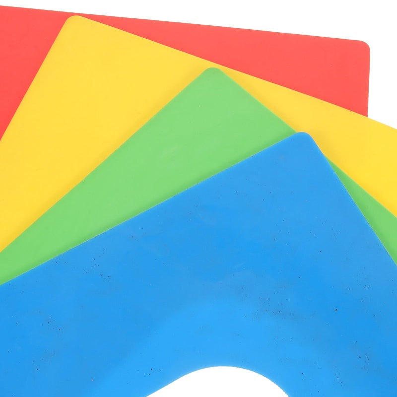 4 Pcs Non Slip Right Angle Tennis Training Floor Markers Court Marking Pads Random Color - Image 4