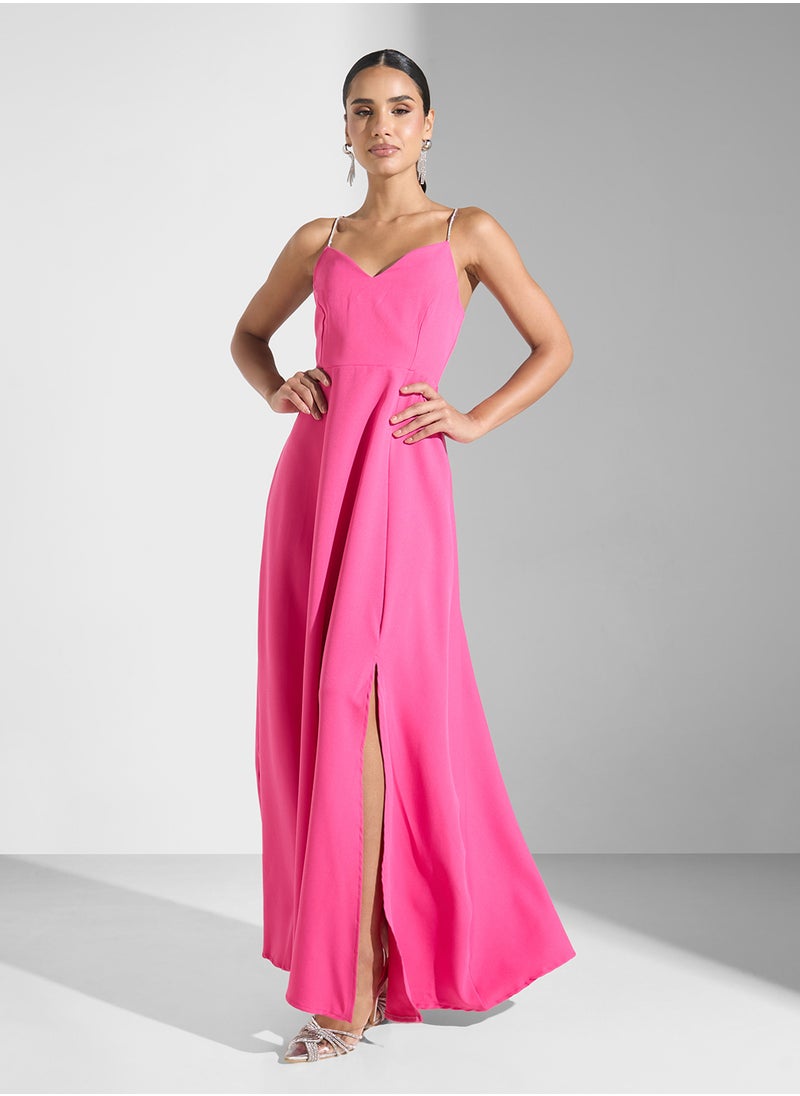 Ella Limited Edition - A-Line Evening Dress With Crystal Straps - Image 1