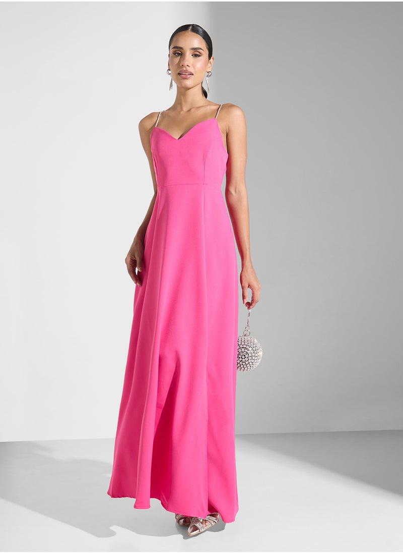 Ella Limited Edition - A-Line Evening Dress With Crystal Straps - Image 1