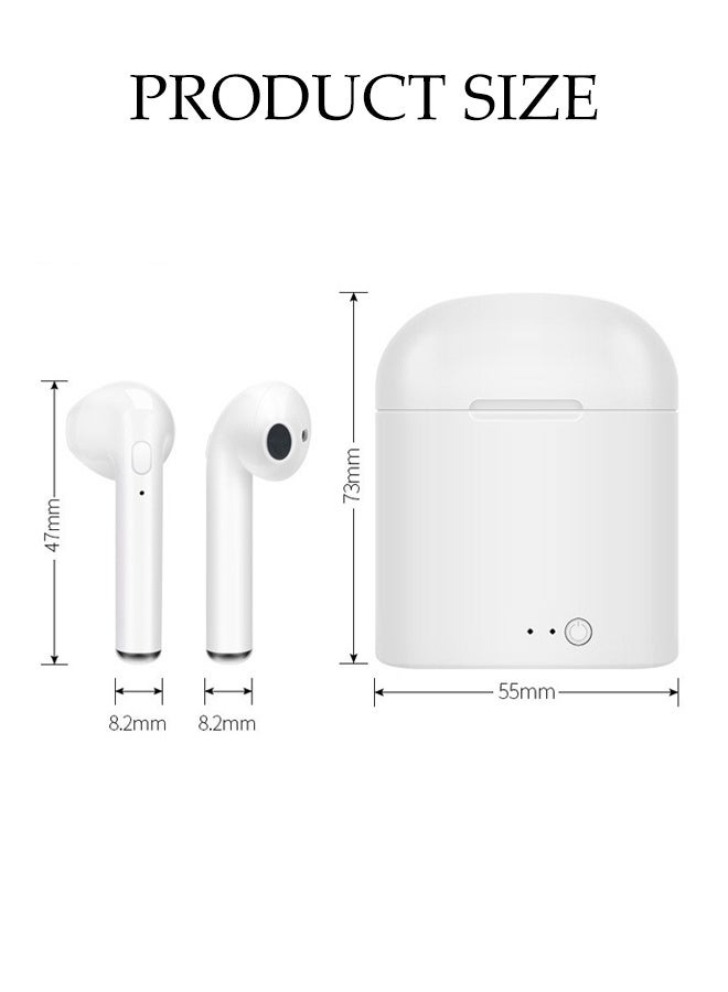 سماعات أذن بلوتوث مع علبة شحن بيضاء - Image 2